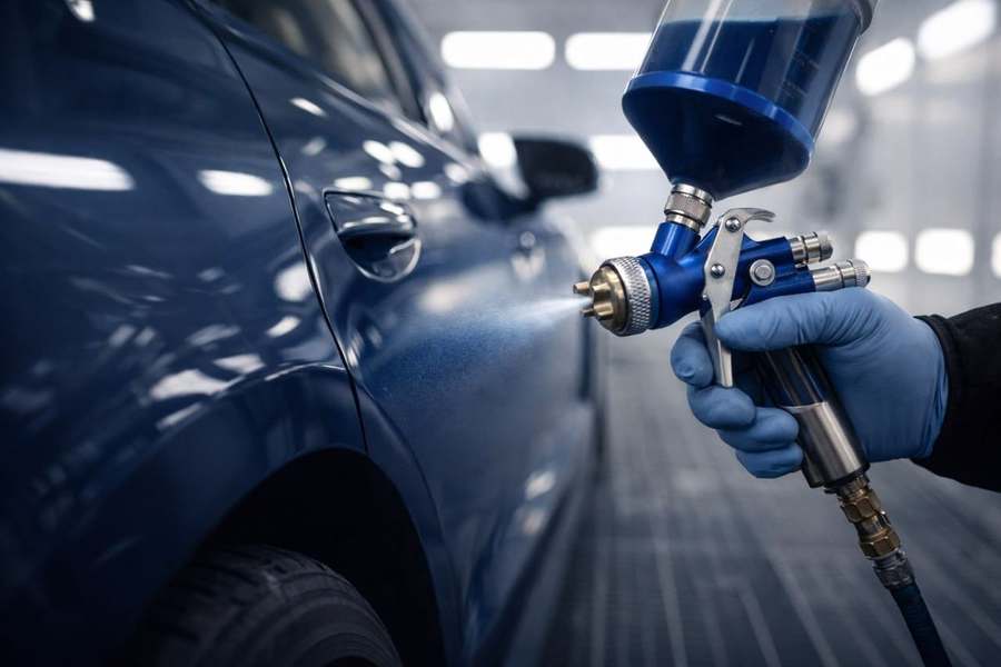 Auto paint repair Houston vehicle paint damage before refinishing