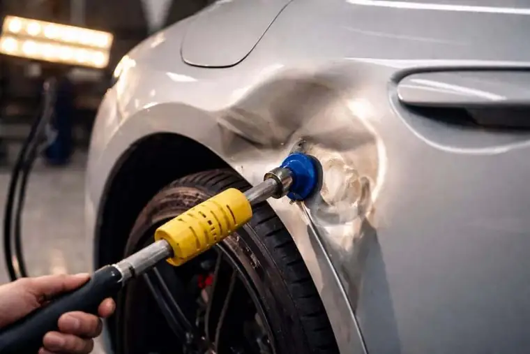 Collision repair Houston dent pull service at MPB Works