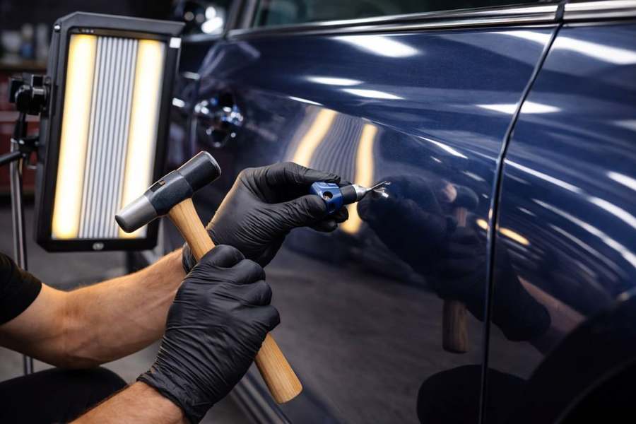 Paintless dent repair Houston panel damage before PDR service